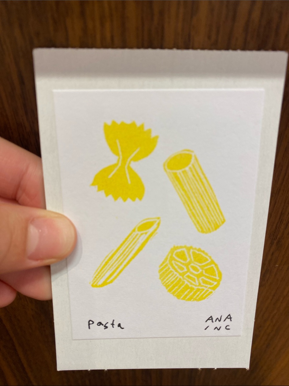 Anastasia INCIARDI mini print - Pasta - From Bentonville Arkansas
